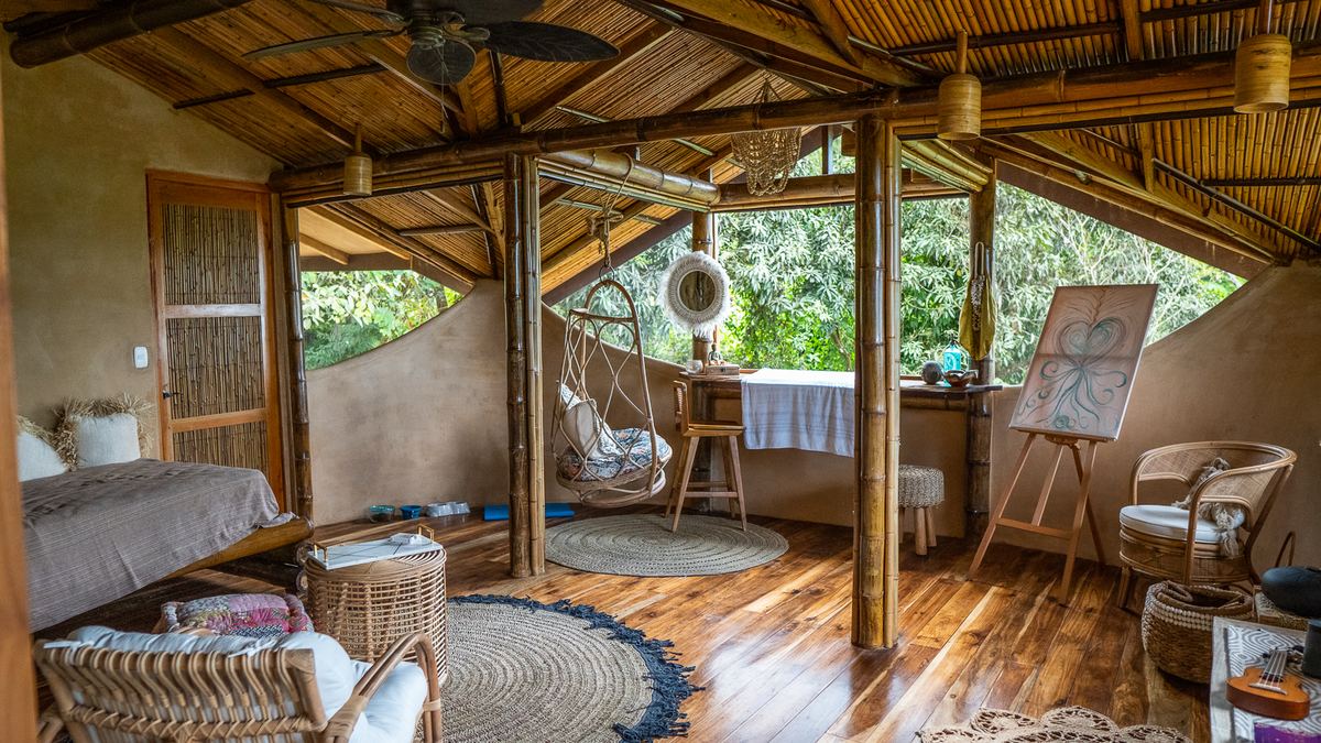 Custom bamboo and hardwood interior build in Costa Rica — natural materials, tropical design